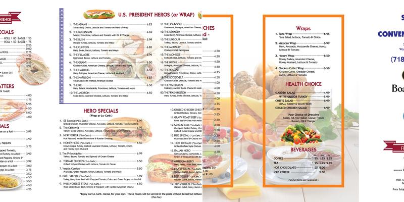 SB Deli & Convenience Menu