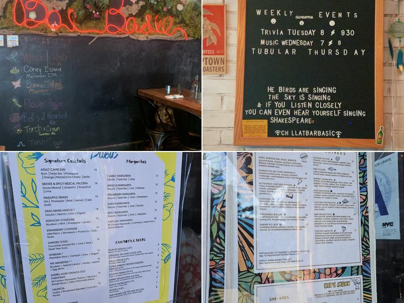 Bar Basic Menu