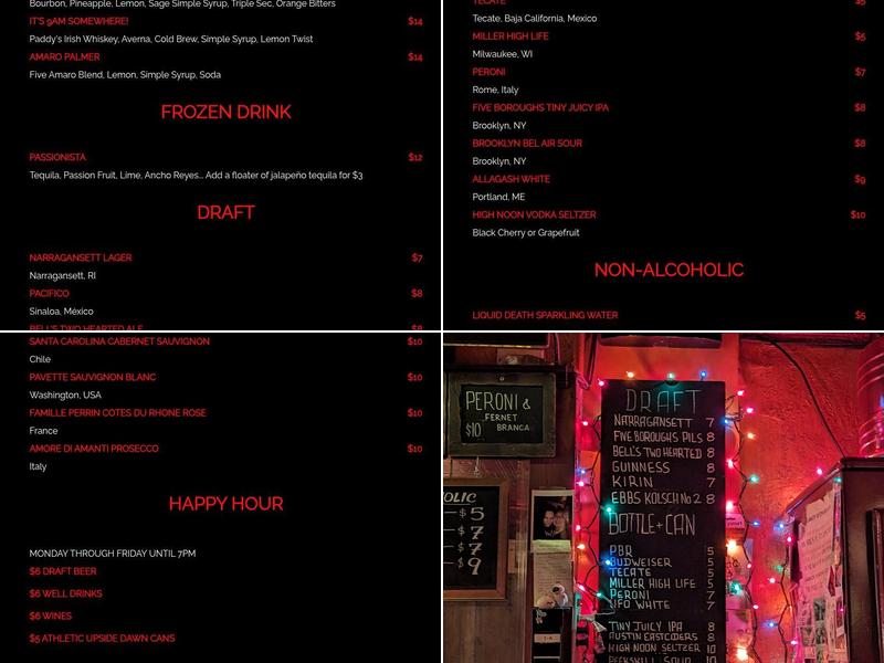 Pete's Candy Store Menu