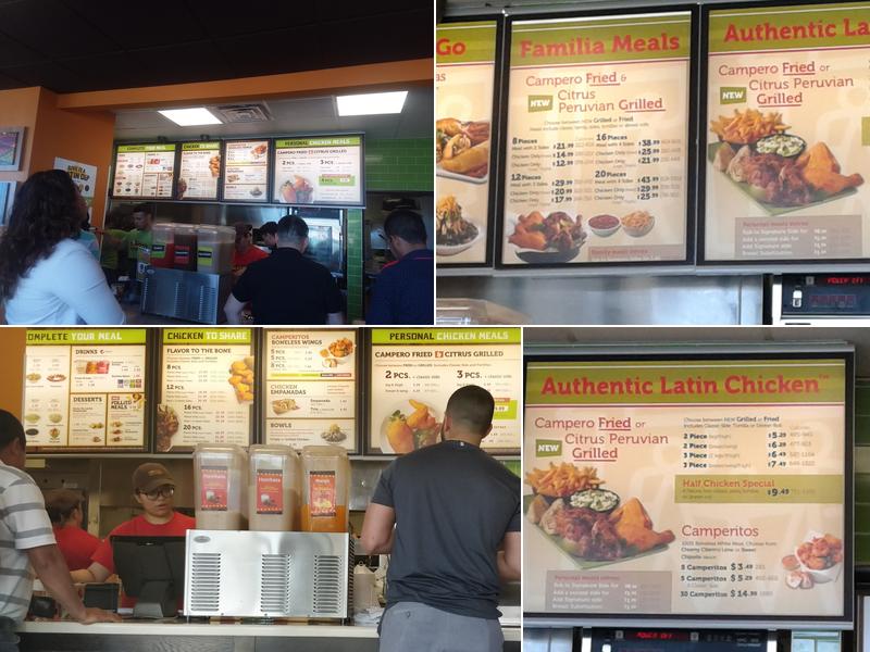 Pollo Campero Menu