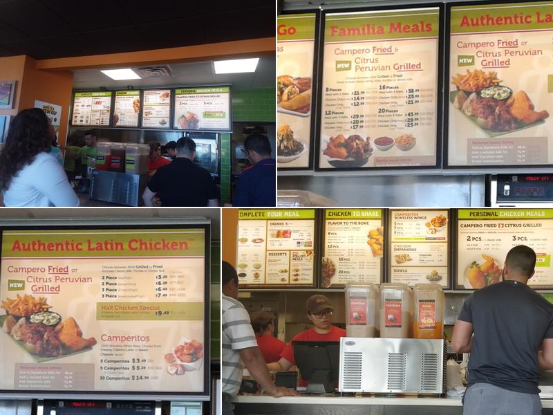 Pollo Campero Menu