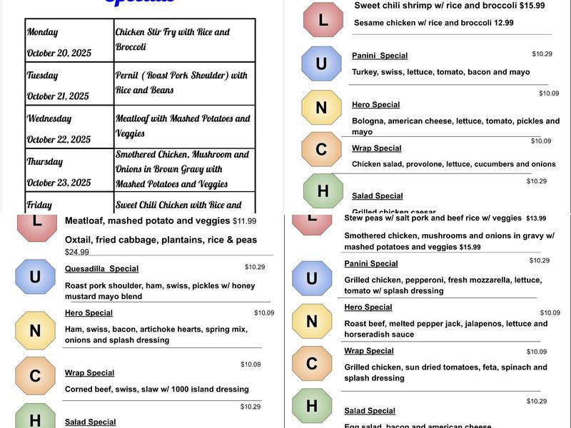 Matsons Deli 2 Inc Menu