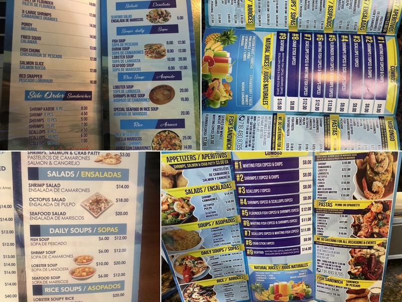 Brisas del Mar Queens Menu