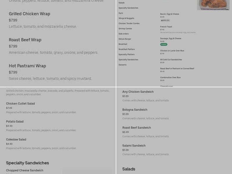 Famous Deli & Grill Menu