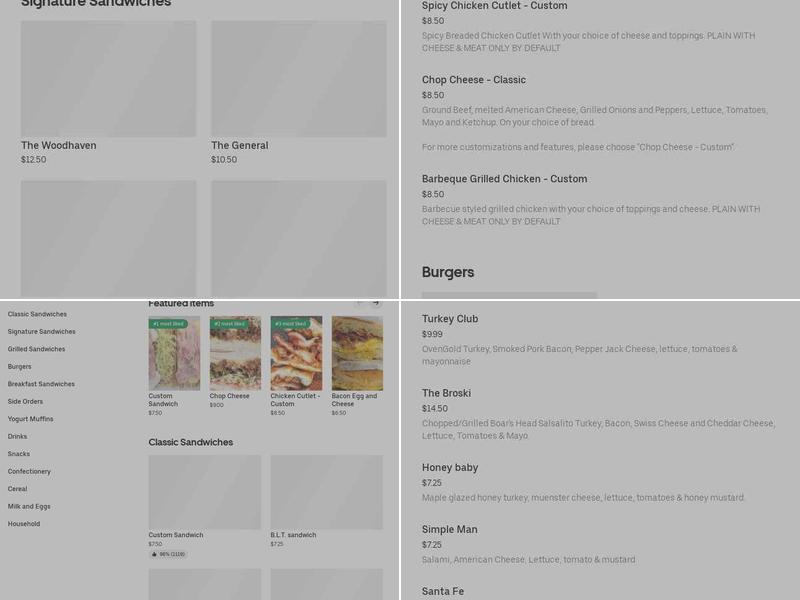 Fantasy Gourmet Deli Menu