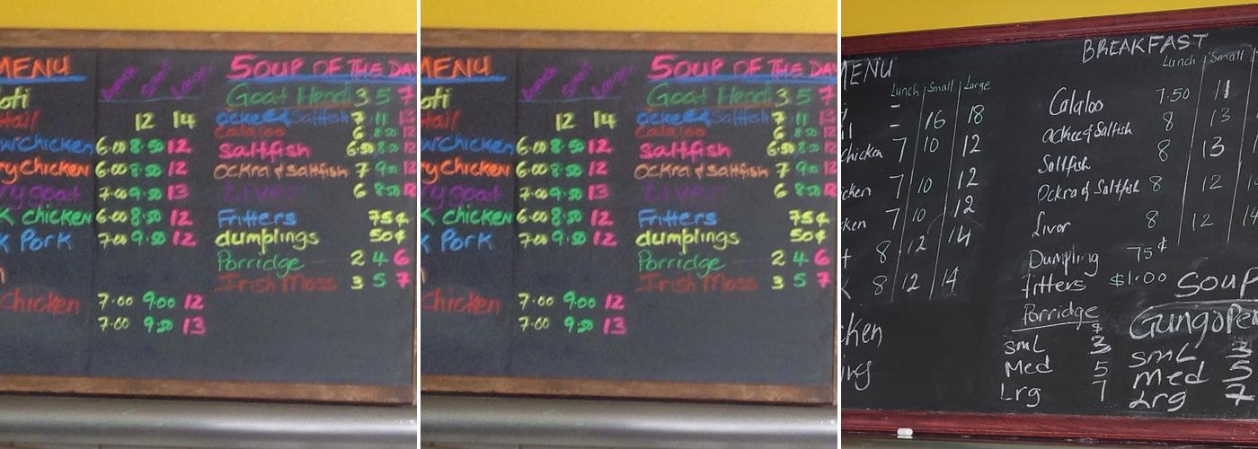 Devine Bickles Menu