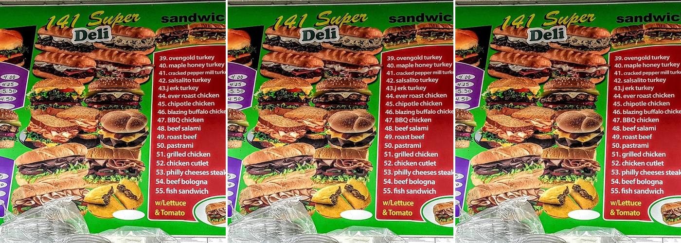 142 Best Super Deli Menu