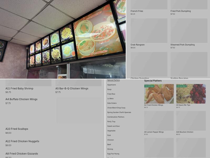 Spring Garden Menu