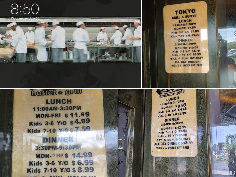 River buffet grill Menu