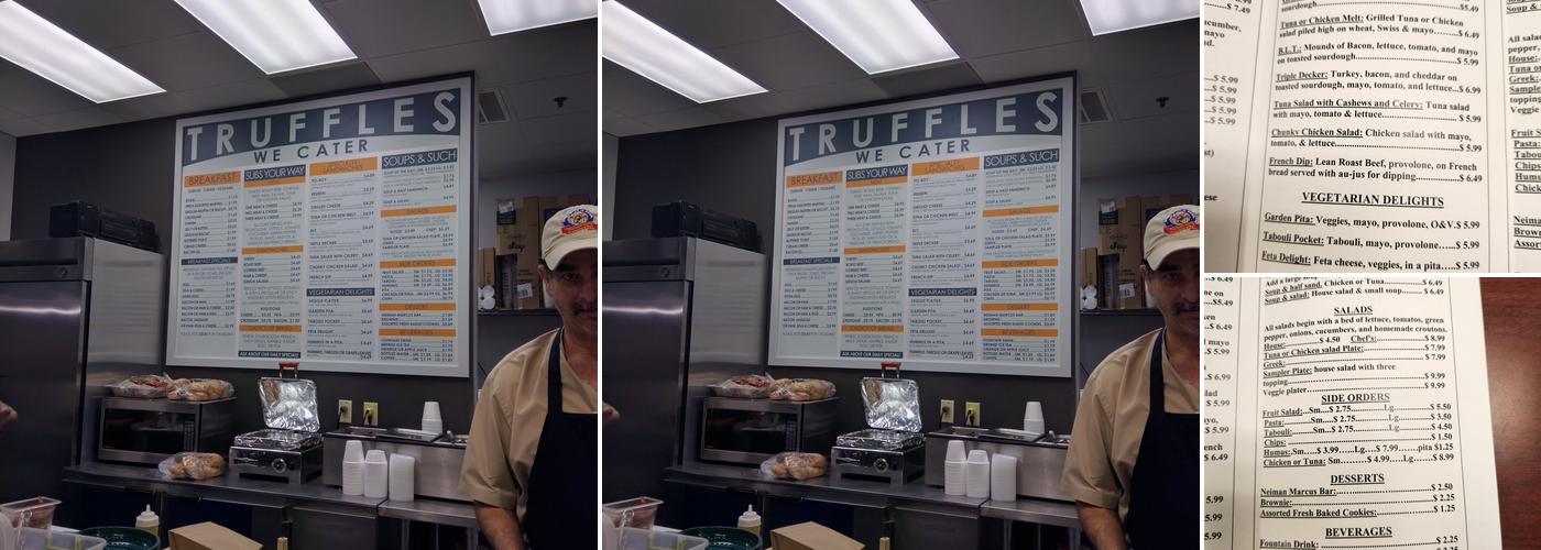 Truffles Deli Menu