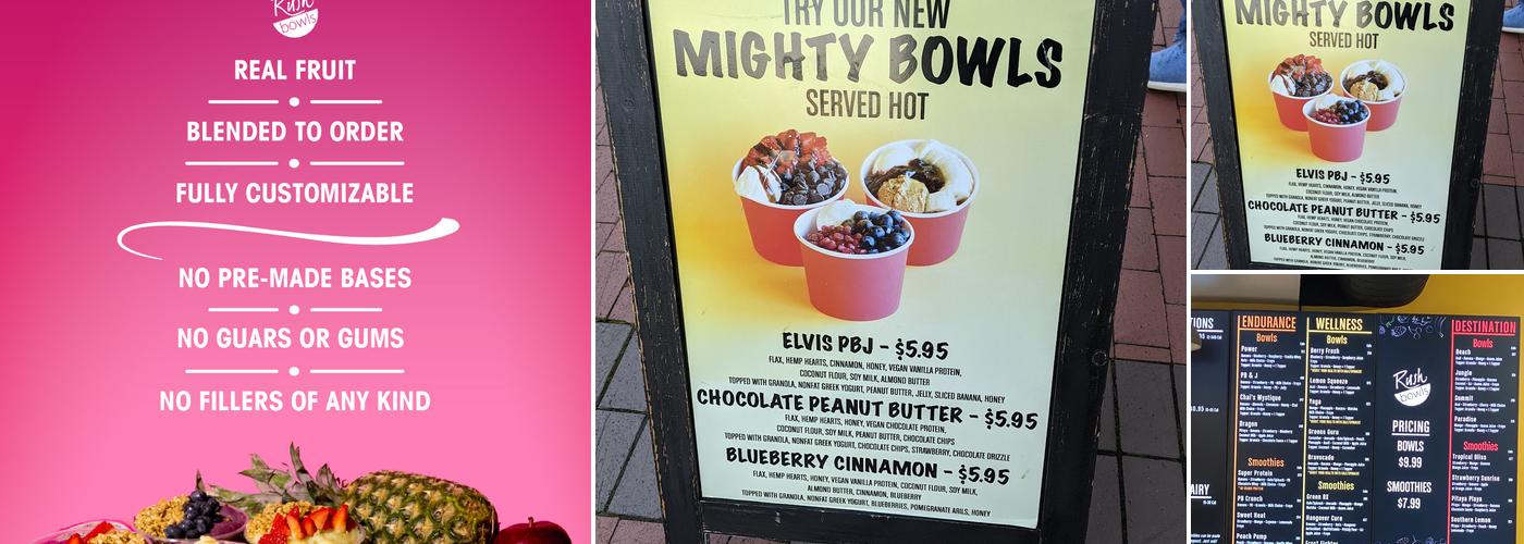 Rush Bowls Menu