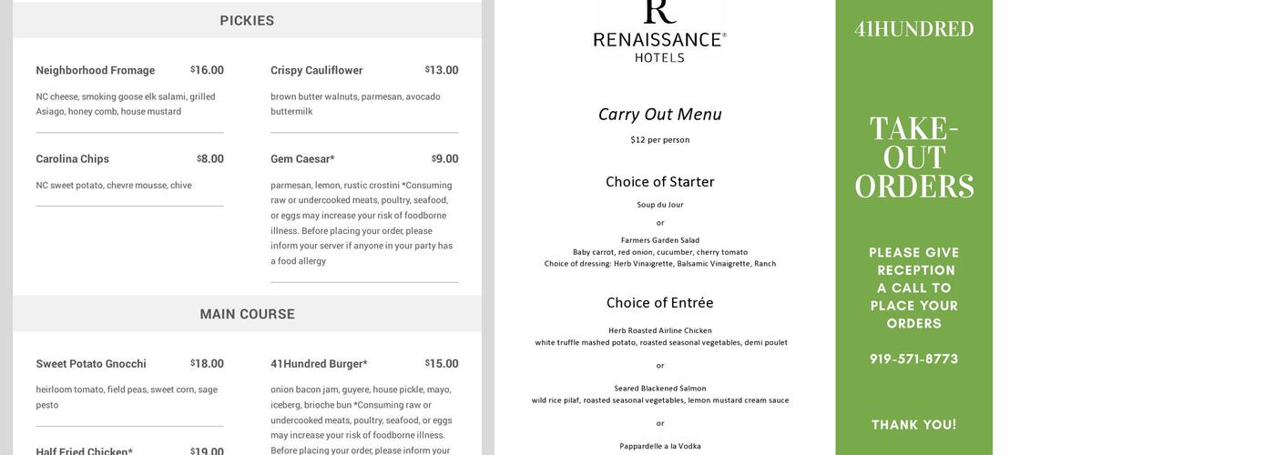 41Hundred Menu