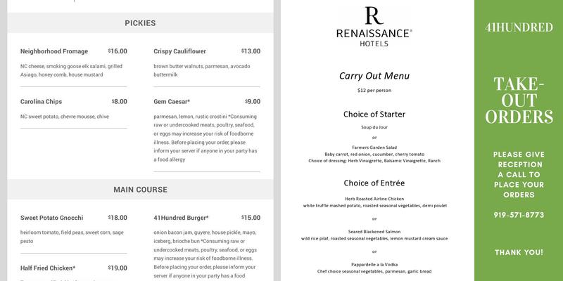 41Hundred Menu