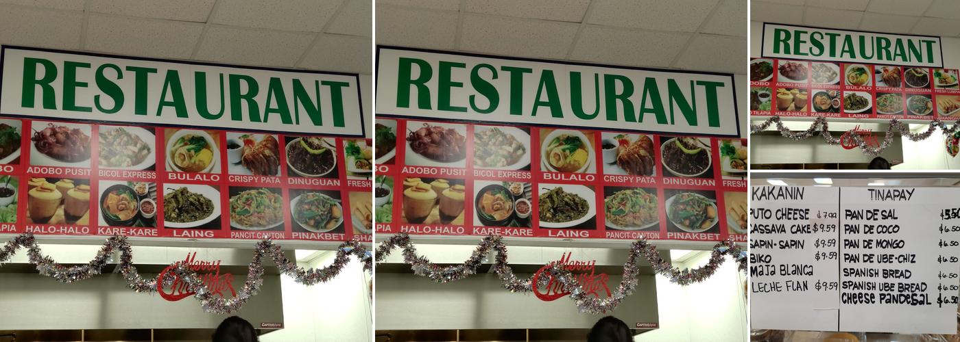 Filipino Express Restaurant Menu