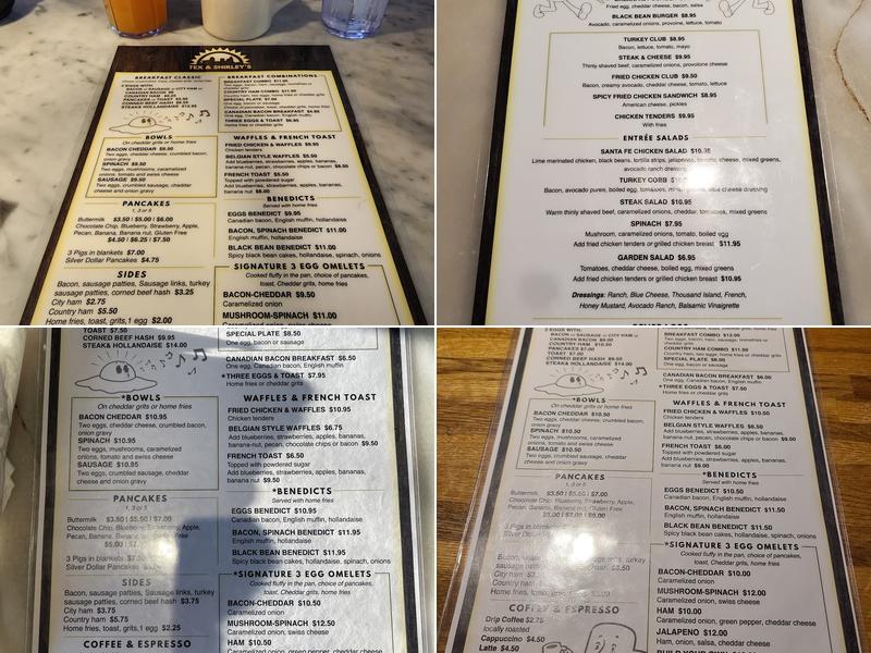 Tex & Shirley’s Family Restaurant Menu