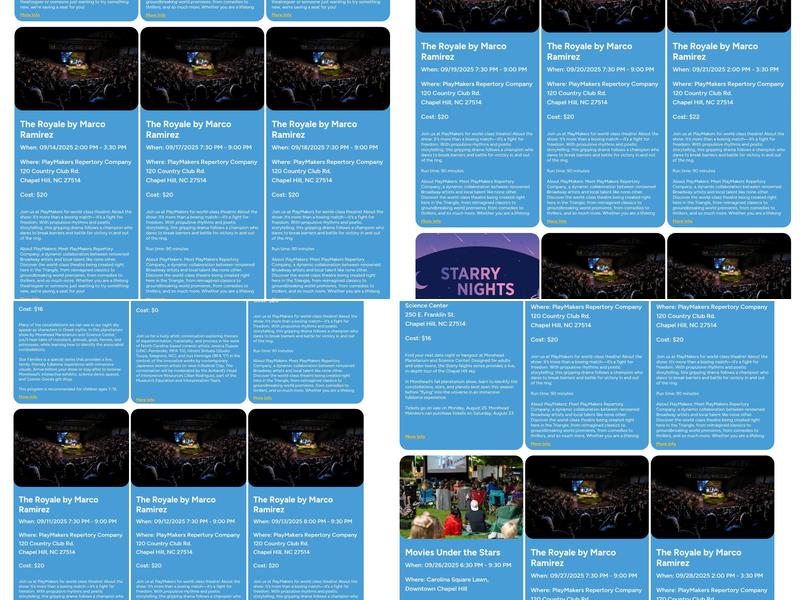 Chapel Hill Downtown Partnership Menu