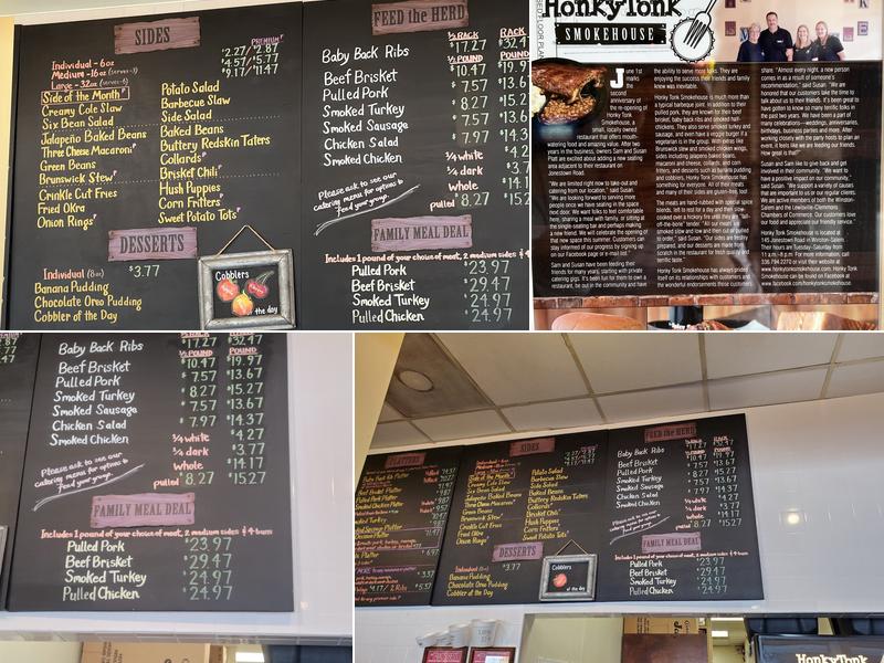 Honky Tonk Smokehouse Menu