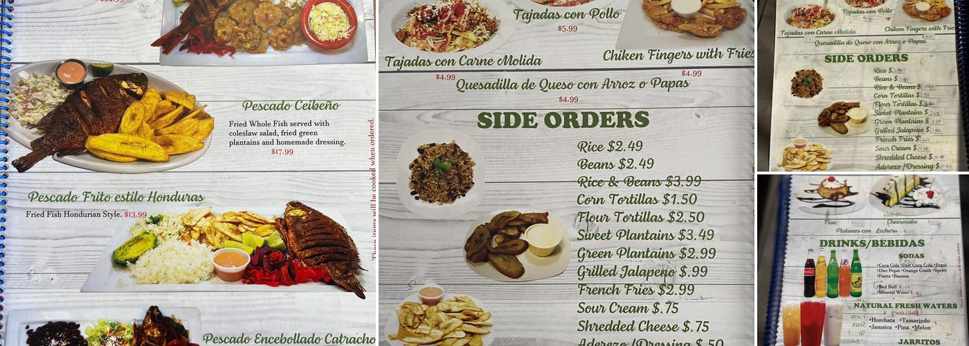 Sabor Hispano Menu