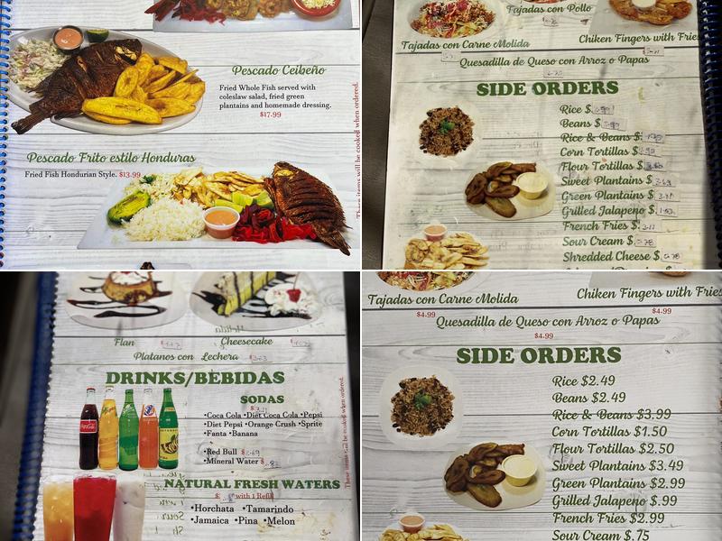 Sabor Hispano Menu