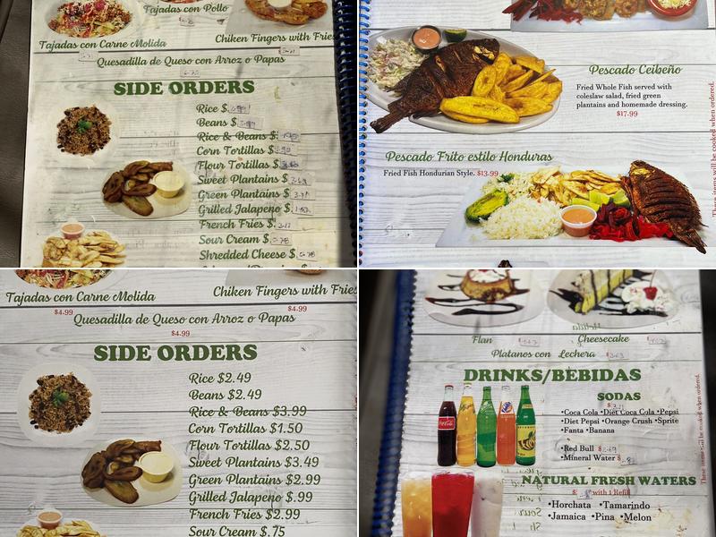 Sabor Hispano Menu
