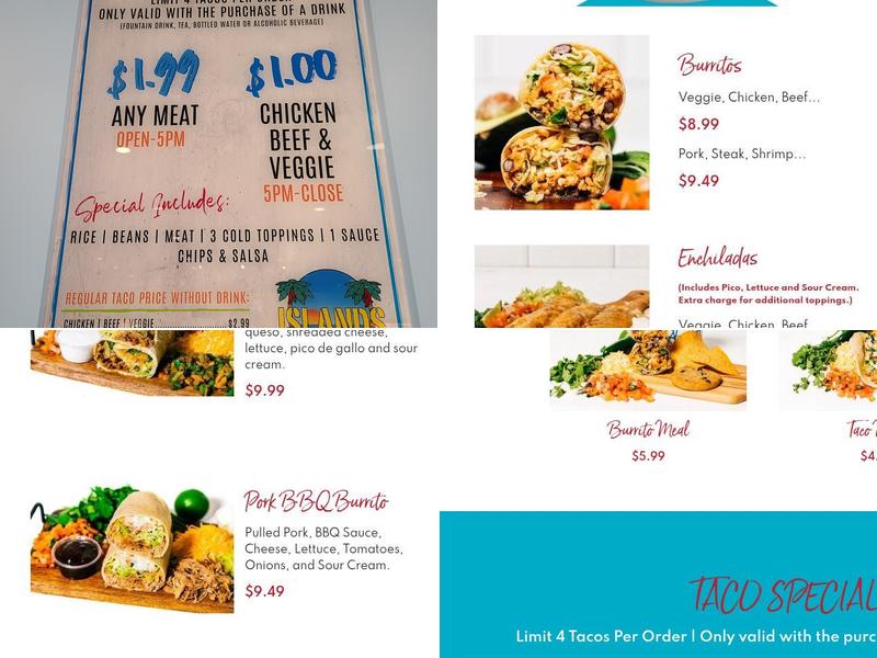 Islands Fresh Mex Grill Menu