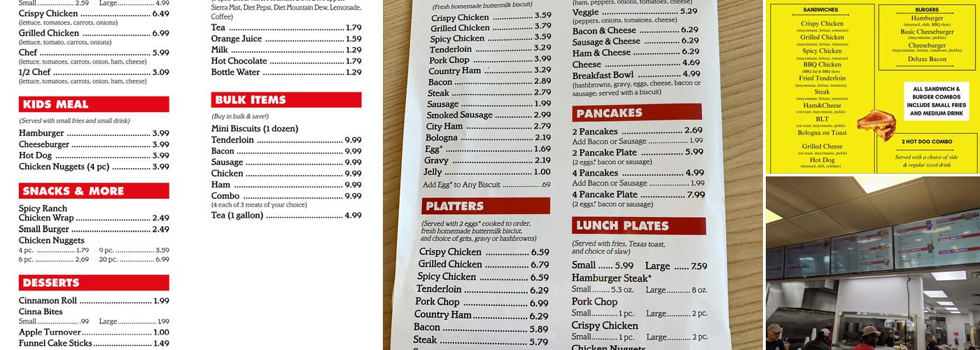 Biscuit King Menu