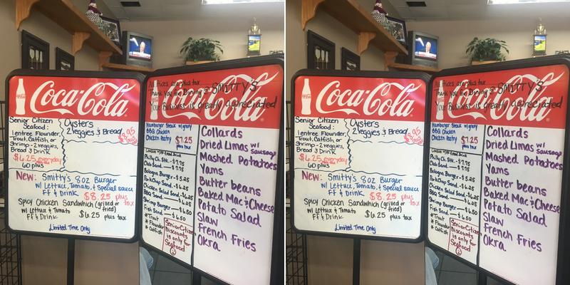 Smitty's Menu