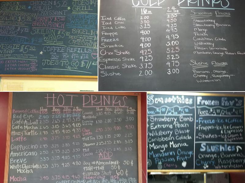 Moka Joe's Tobacco, And Vape Menu