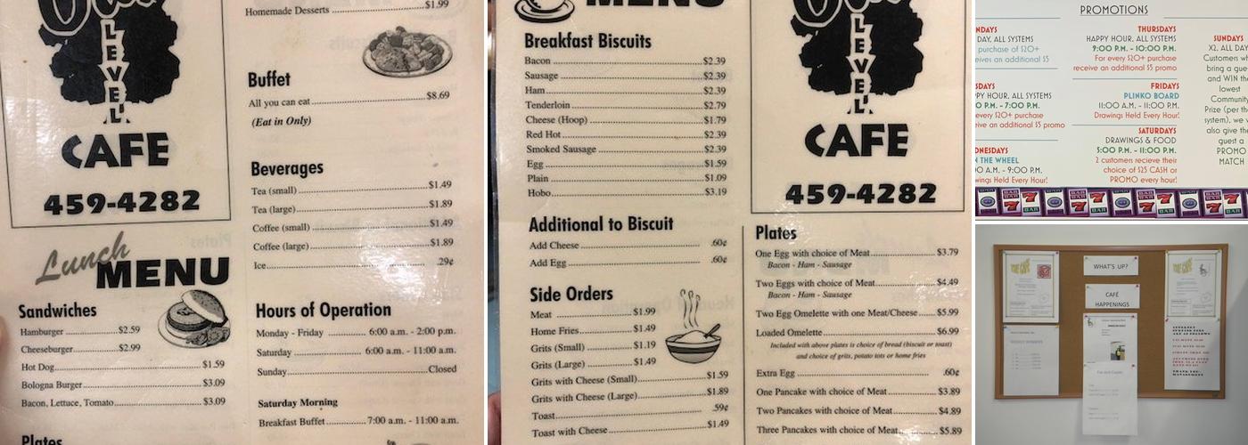 Cafe Menu