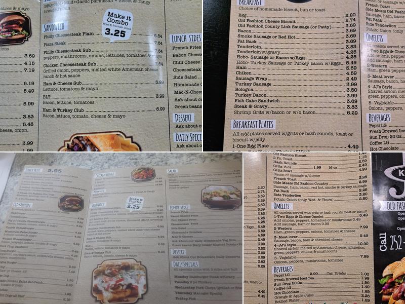 JJ's Kitchen Menu