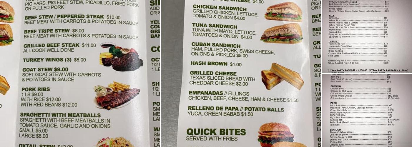 Manny’s BBQ & Restaurant Menu