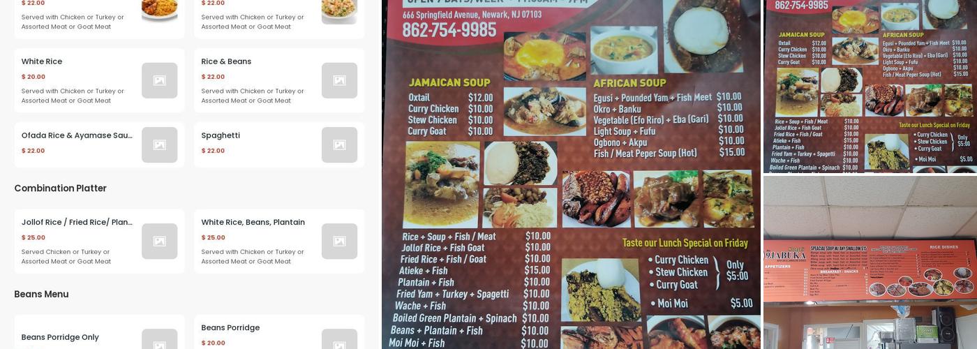 9ja Buka Restaurant Menu