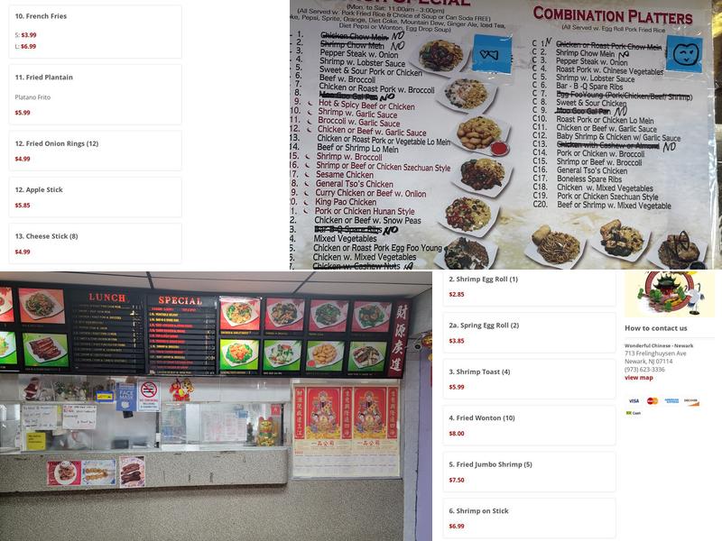 Wonderful Chinese Menu