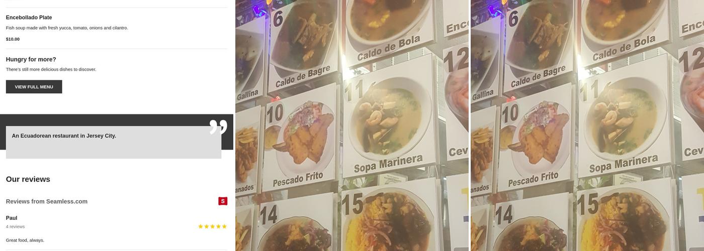 Rocio's Restaurant Menu