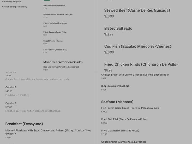 2000 Menu