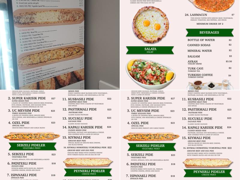 Pide 28 Menu