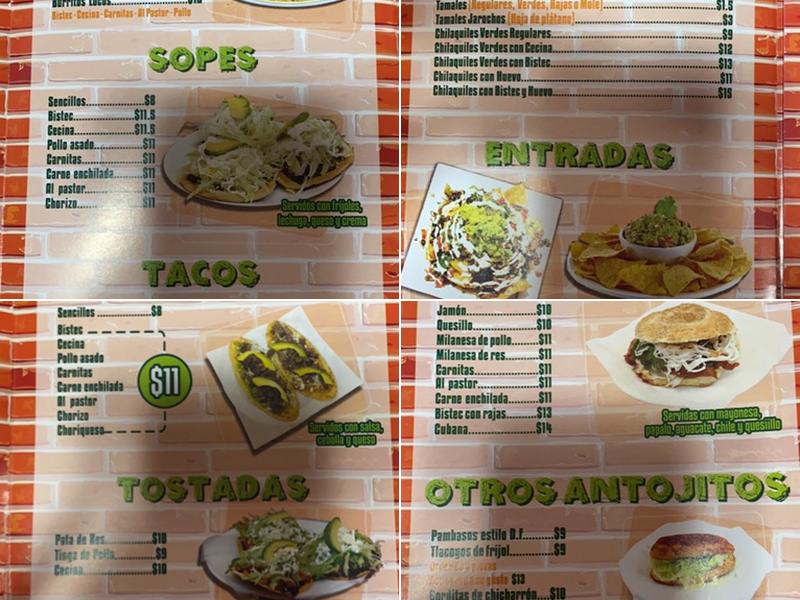 El Hulkcito Menu