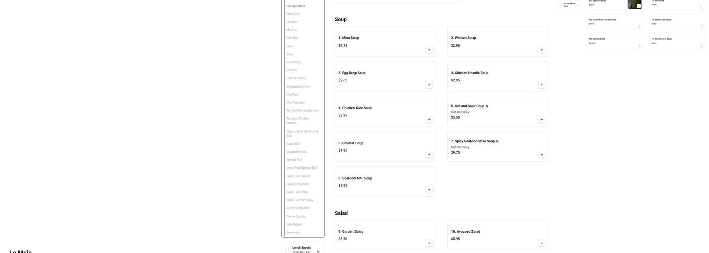 Yama Sushi Bar & Chinese Food Menu