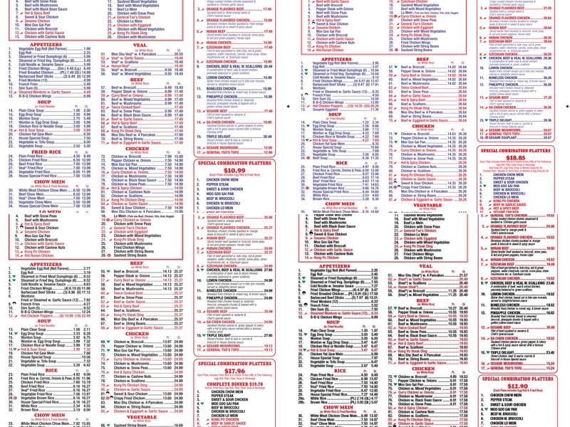 Kosher Express Menu