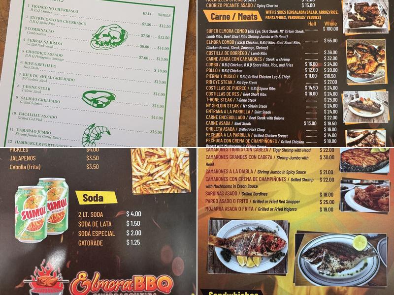 Elmora Barbecue Menu