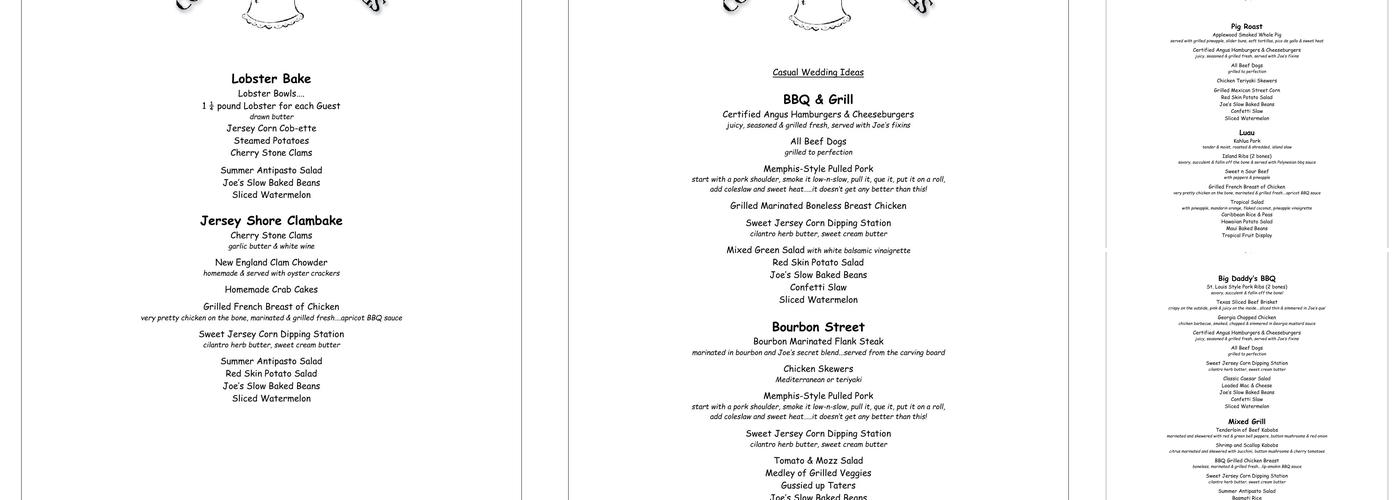 Jersey Joe's Barbecue & Grill Menu