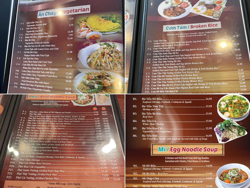 Pho One Vietnamese Restaurant Menu