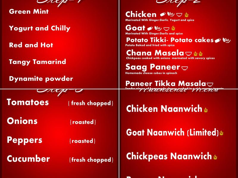 Amazing Spice Menu