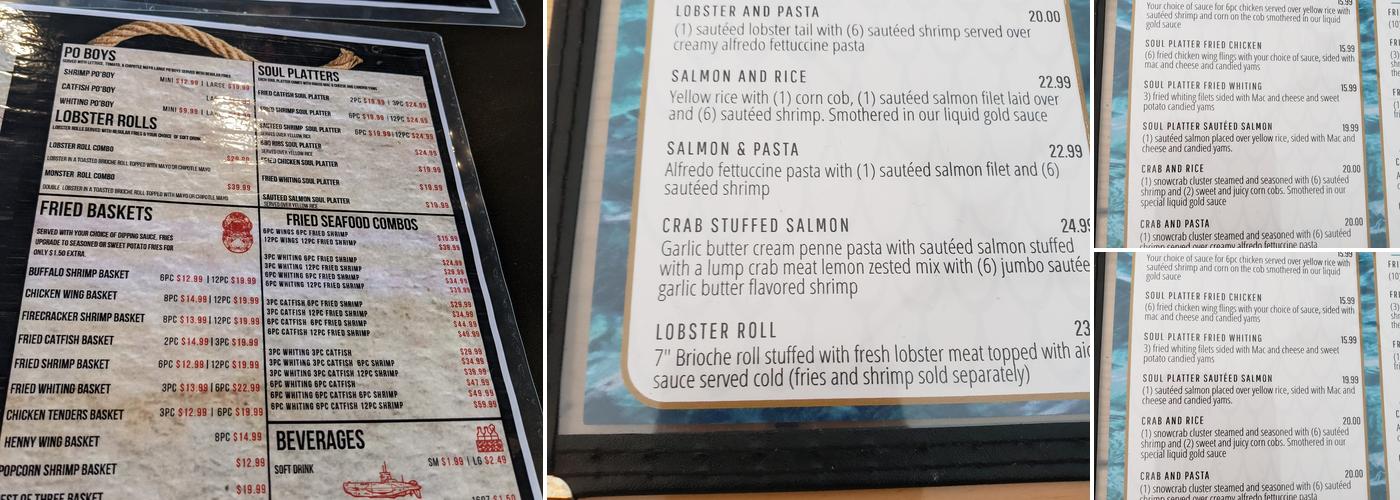 Cook's Kitchn Menu