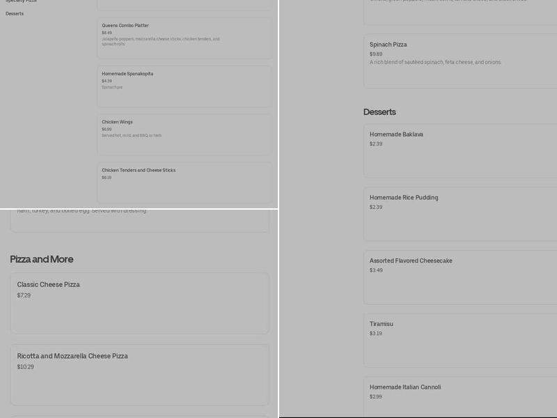 U.S. Fried Chicken & Pizza Menu