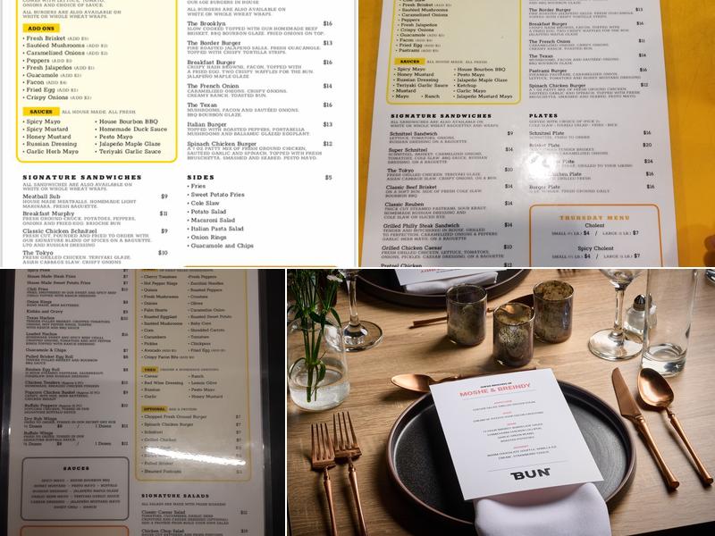 Bun Burger Kitchen Menu