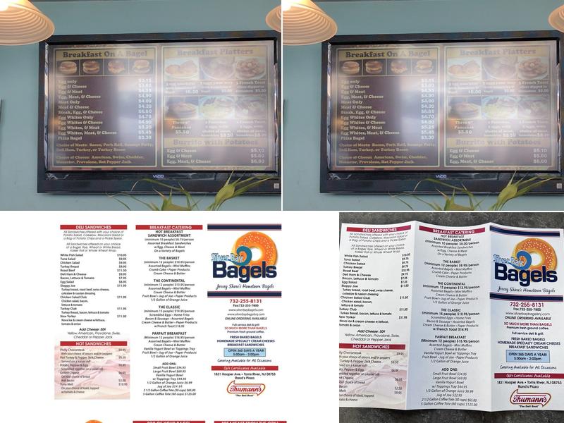 Silver Bay Bagels Menu