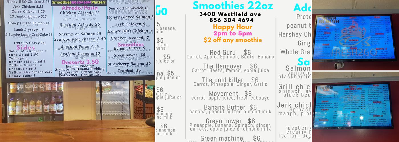 Fresh2go Menu
