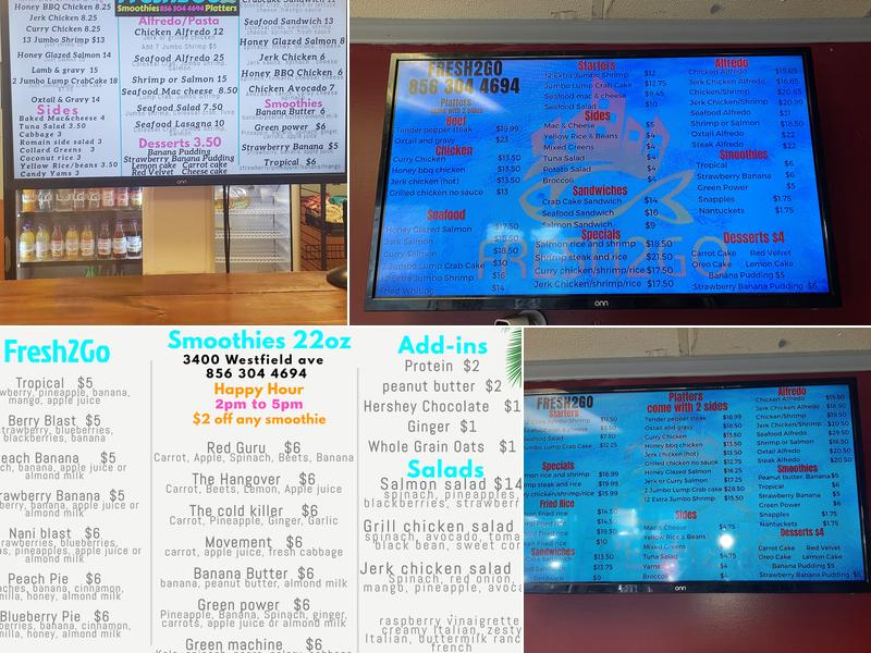 Fresh2go Menu