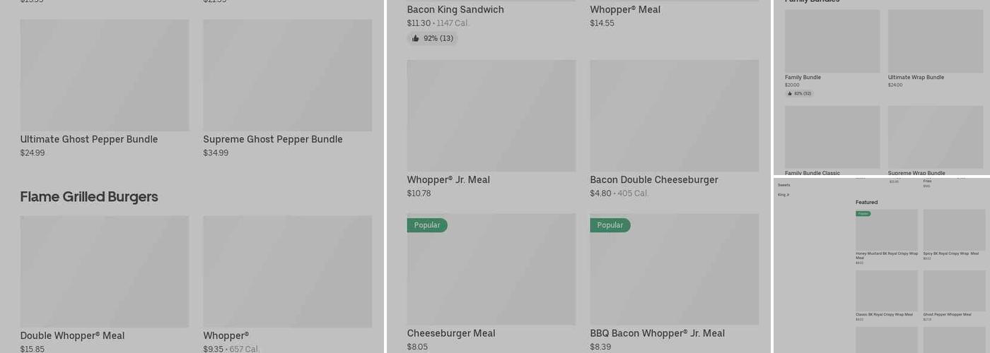 Burger King Menu